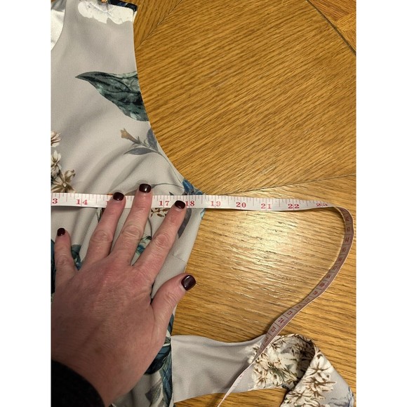 A.B.S Collection Womens Floral Leaves Print Tie Close Wrap Style Dress Size 8 - Picture 7 of 7